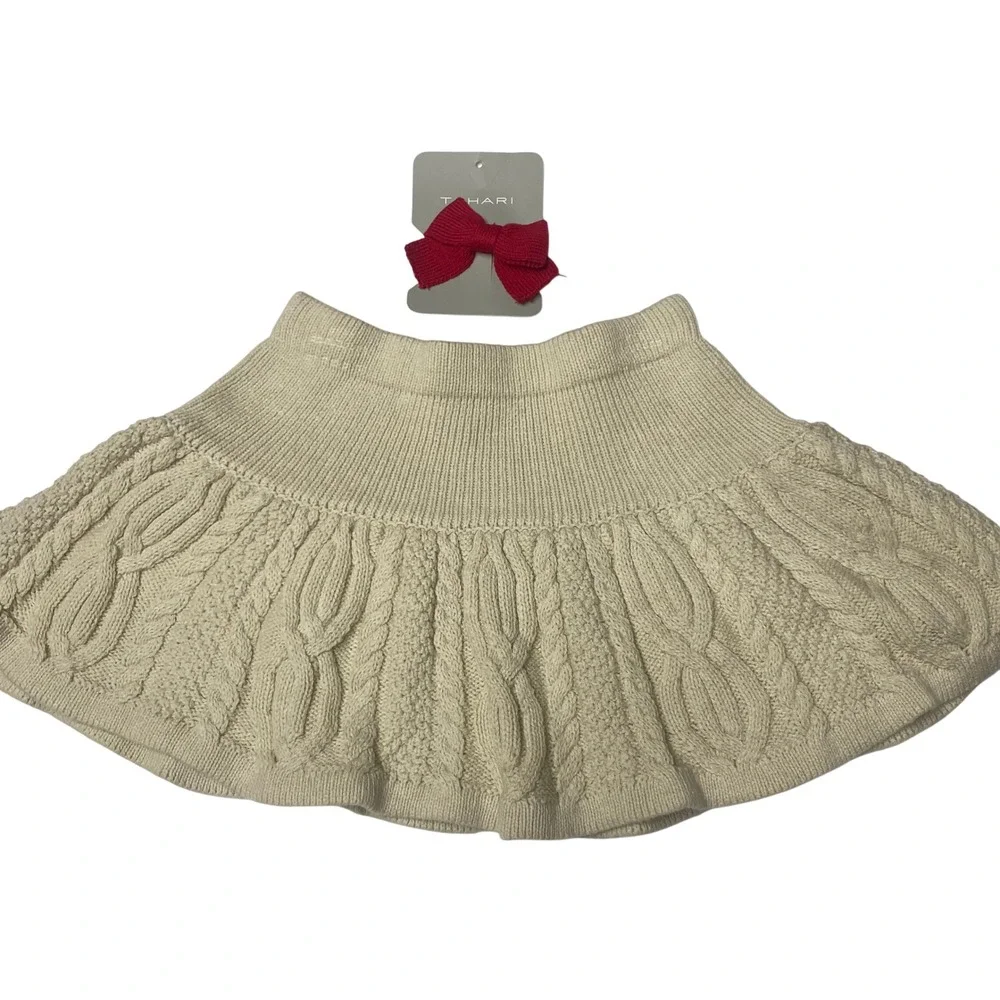 Tahari Girls 24 Mos Christmas Holiday Deer Tree Sweater Skirt Outfit Set‎ NWT